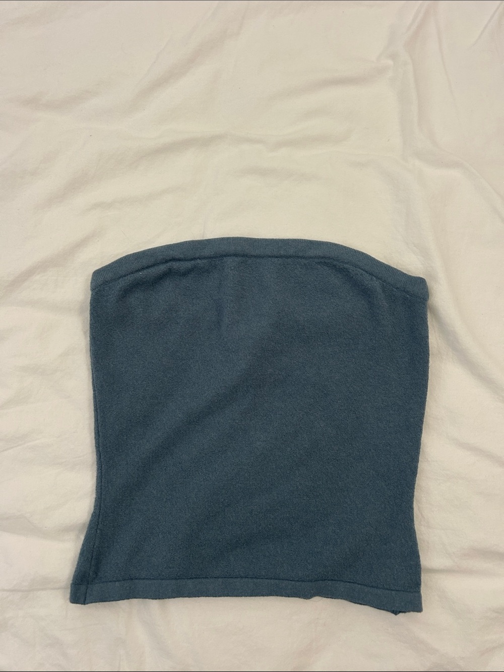 Vintage The Limited Blue Strapless Crop Tube Top